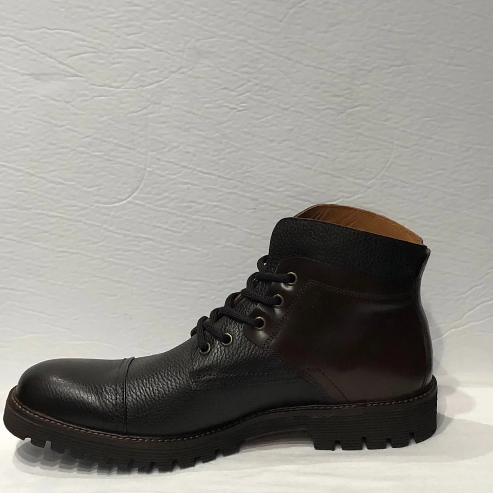 Sabatter boots dark brown leather thick sole